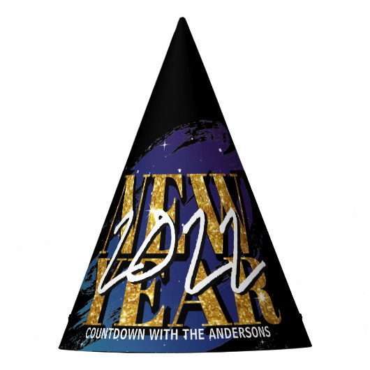 PARTY-MODERNER BÜRSTEN-ANSCHLAG DES GLÜCKLICHEN PARTYHÜTCHEN (Vorderseite)