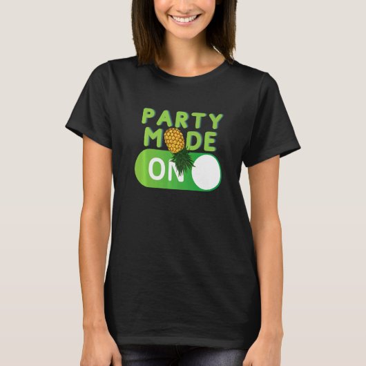 Party-Modus für Retro-Swinger auf der Rückseite An T-Shirt (Vorderseite)
