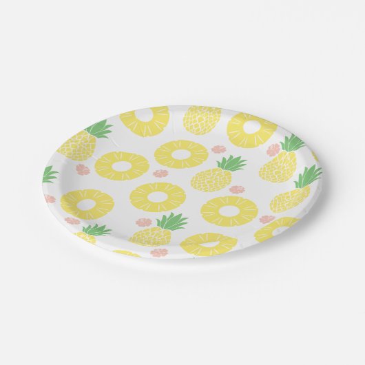 Party mögen ein Ananas-Papier-Teller Pappteller (Schrägansicht)
