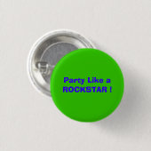 Party mögen ein ROCKSTAR! Button (Vorne & Hinten)