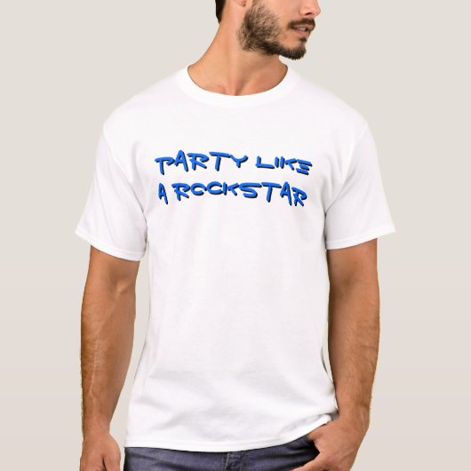 Party mögen ein Rockstar T-Shirt (Vorderseite)