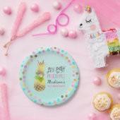 Party mögen eine Ananas-Papierplatte 7" rosa Gold Pappteller (Party)