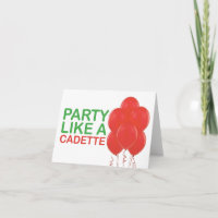 Party mögen eine Cadette Geburtstags-Karte