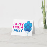 Party mögen eine Gänseblümchen-Geburtstags-Karte