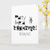 Party mögen eine rockstar Geburtstagskarte Karte (Gelbe Blume)