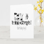 Party mögen eine rockstar Geburtstagskarte Karte (Gelbe Blume)