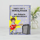 Party mögen einen Felsen-Stern! Einladung (Stehend Vorderseite)