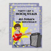 Party mögen einen Felsen-Stern! Einladung (Vorne/Hinten)