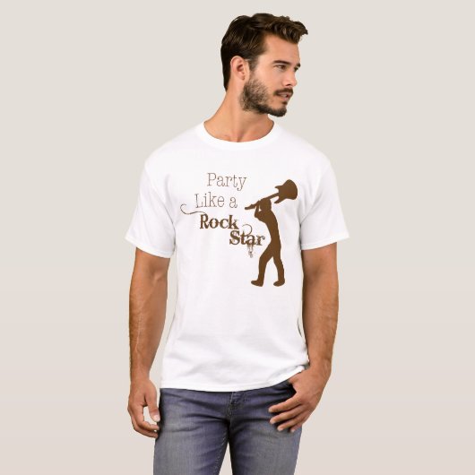 Party mögen einen Felsen-Stern T-Shirt (Vorne ganz)