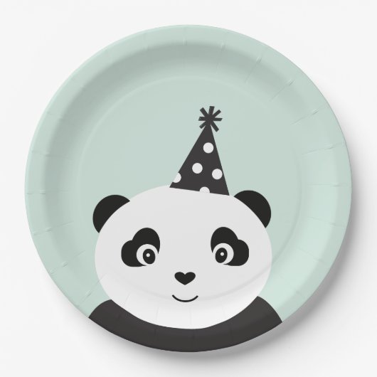 Party mögen einen Panda Pappteller (Vorderseite)