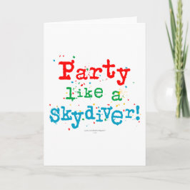 Party mögen einen SKYDIVER! Karte