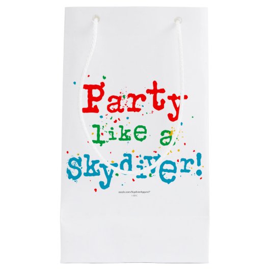 Party mögen einen SKYDIVER! Kleine Geschenktüte (Vorderseite)