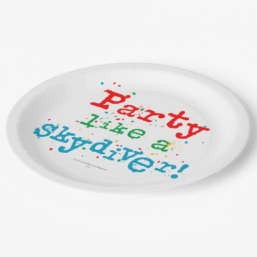 Party mögen einen SKYDIVER! Pappteller (Schrägansicht)