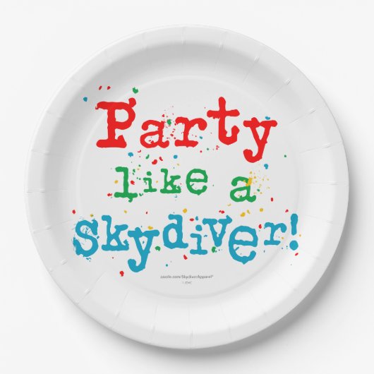 Party mögen einen SKYDIVER! Pappteller (Vorderseite)