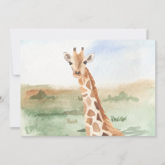 Party "Mommy and Baby African Animals" Einladung (Rückseite)