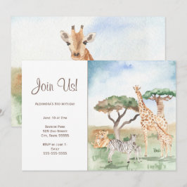 Party "Mommy and Baby African Animals" Einladung
