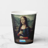 Party Mona Lisa Geburtstag Pappbecher (Vorderseite)