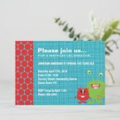 Party-Monster| Einladung von Jungen zur Geburtstag (Stehend Vorderseite)