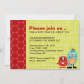 Party Monster | Jungen zum Geburtstag Einladung (Vorderseite)