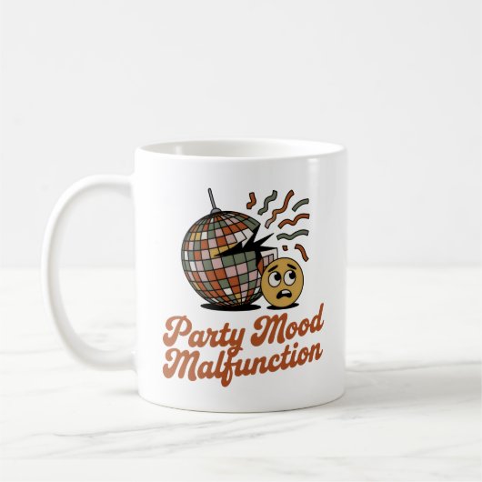 Party Mood Malfunction | New Year’s Emotional Mood Kaffeetasse (Links)