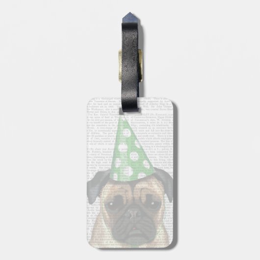 PARTY MOPS 2 GEPÄCKANHÄNGER (Rückseite vertikal)