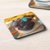 Party-Mops Getränkeuntersetzer (Linke Seite)