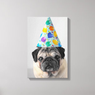 Party Mops Leinwanddruck