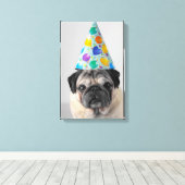 Party Mops Leinwanddruck (Insitu (Holzboden))