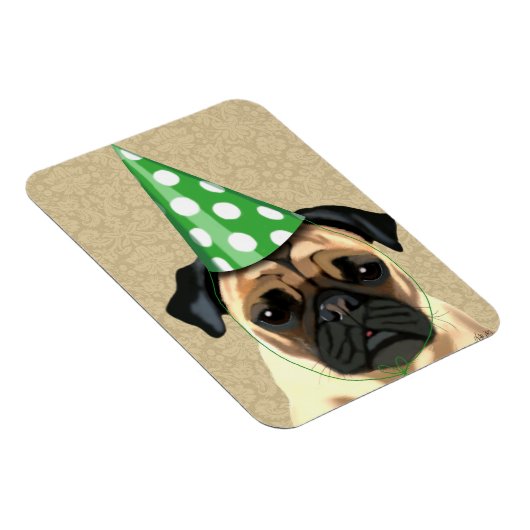 Party Mops Magnet (Rechte Seite)