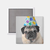 Party Mops Magnet (Vorderseite/Rückseite)