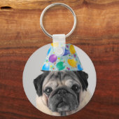 Party Mops Schlüsselanhänger (Vorderseite)