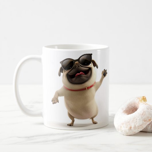 Party Mops Tasse (Mit Donut)