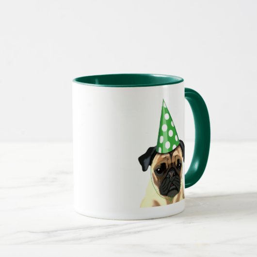 Party Mops Tasse (VorderseiteRechts)