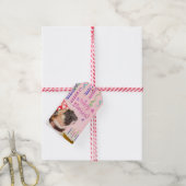 Party Mops und Geburtstagskuchen Geschenkanhänger (Mit Garn)