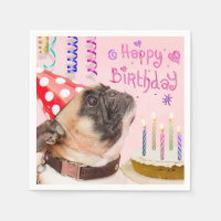 Party Mops und Geburtstagskuchen