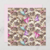 Party Möpse Ferienkarte Feiertagskarte (Vorne/Hinten)