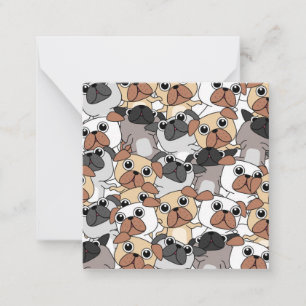 Party-Möpse Mitteilungskarte