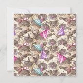 Party-Möpsen Feiertagskarte (Vorderseite)