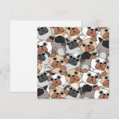 Party-Möpsen Feiertagskarte (Vorne/Hinten)