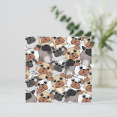 Party-Möpsen Feiertagskarte (Stehend Vorderseite)