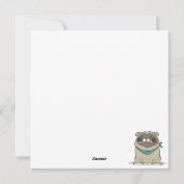 Party-Möpsen Feiertagskarte (Rückseite)