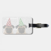 Party Möpsen Pair Gepäckanhänger (Rückseite horizontal)