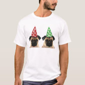 Party Möpsen Pair T-Shirt (Vorderseite)