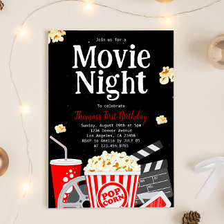 Party | Movie Night Birthday Einladung