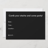 Party mustache: Comic Einladung (Rückseite)