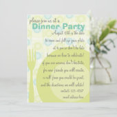 Party-Muster Einladung (Stehend Vorderseite)