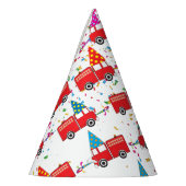 Party-Muster für rote LKW Partyhütchen (Links)