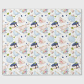 Party-Muster für Wasserfarben Geschenkpapier (Flach)