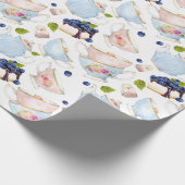 Party-Muster für Wasserfarben Geschenkpapier (Ecke)