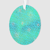 Party Muster mit Feuerwerk in Aqua Ornament (Vorderseite)